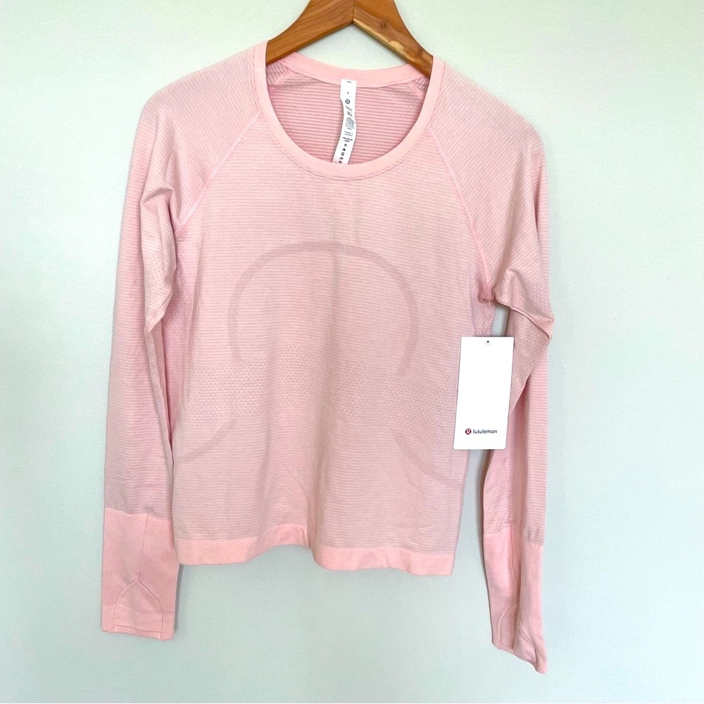 NWT Lululemon Swiftly Tech Long Sleeve Shirt 2.0 *Race Length Flush Pink Size 8